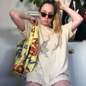 tiger project social t over-dyed t shirt dress